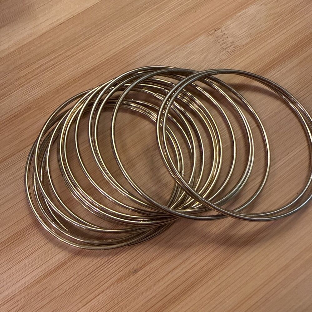 GOLD TONED BANGLE BRACELET SET OF 14